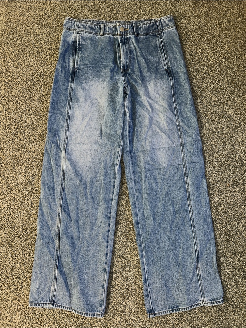 High-Rise Wide-Leg Women's Jeans in Light Blue Wash